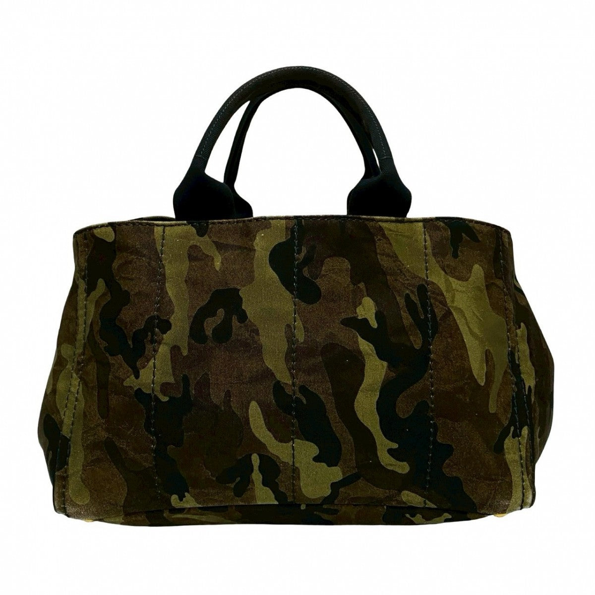 PRADA Tote Bag canvas khaki Canapa Camouflage