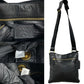 PRADA Shoulder Bag leather black Logo embossing Women Used Authentic