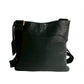 PRADA Shoulder Bag leather black Logo embossing Women Used Authentic