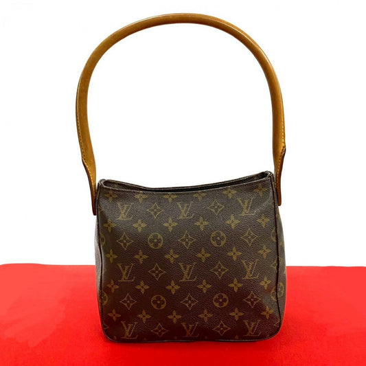 LOUIS VUITTON Handbag M51146 leather Brown Monogram LoopingMM
