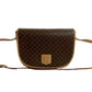 CELINE Shoulder Bag Leather, PVC Brown Macadam Blason Triomphe Pattern Women Used Authentic