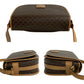 CELINE Shoulder Bag Leather, PVC Brown Macadam Blason Triomphe Pattern Women Used Authentic