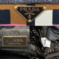 PRADA Handbag Leather, Canvas Brown Triangle Logo Metal Women Used Authentic