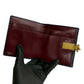 GUCCI Bifold Wallet leather Navy Horsebit Metal Women Used Authentic