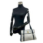 GUCCI Handbag Leather, PVC Navy Micro GG logoMetal Women Used Authentic