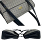GUCCI Handbag Leather, PVC Navy Micro GG logoMetal Women Used Authentic