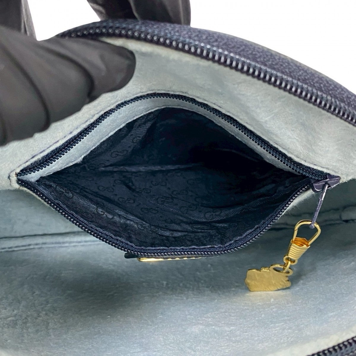 GUCCI Shoulder Bag leather Navy