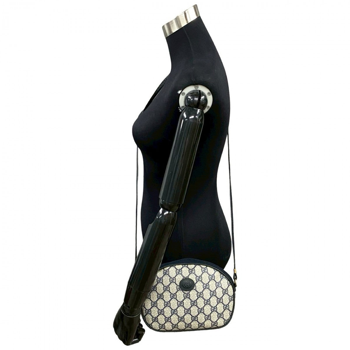 GUCCI Shoulder Bag leather Navy