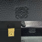 LOEWE Business bag leather black Anagram logo Metal mens Used Authentic