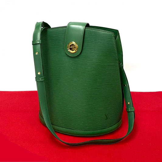 LOUIS VUITTON Shoulder Bag M52254 leather green Epi Cluny Women Used Authentic