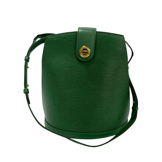 LOUIS VUITTON Shoulder Bag M52254 leather green Epi Cluny Women Used Authentic