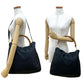 GUCCI Shoulder Bag leather black Bamboo Women Used Authentic