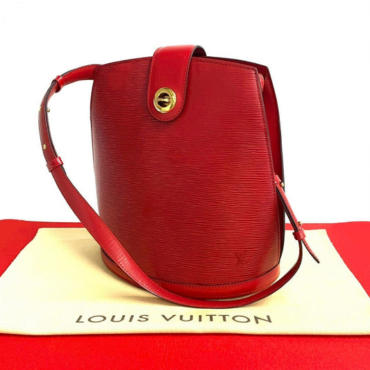 LOUIS VUITTON Shoulder Bag M52257 Epi Leather Red Epi Cluny Women Used Authentic
