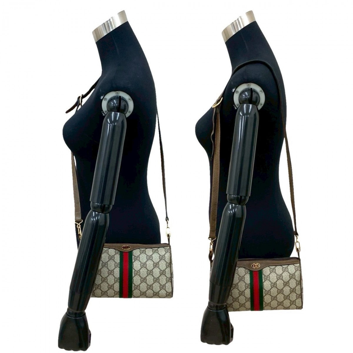 GUCCI Shoulder Bag leather Brown Sherry line