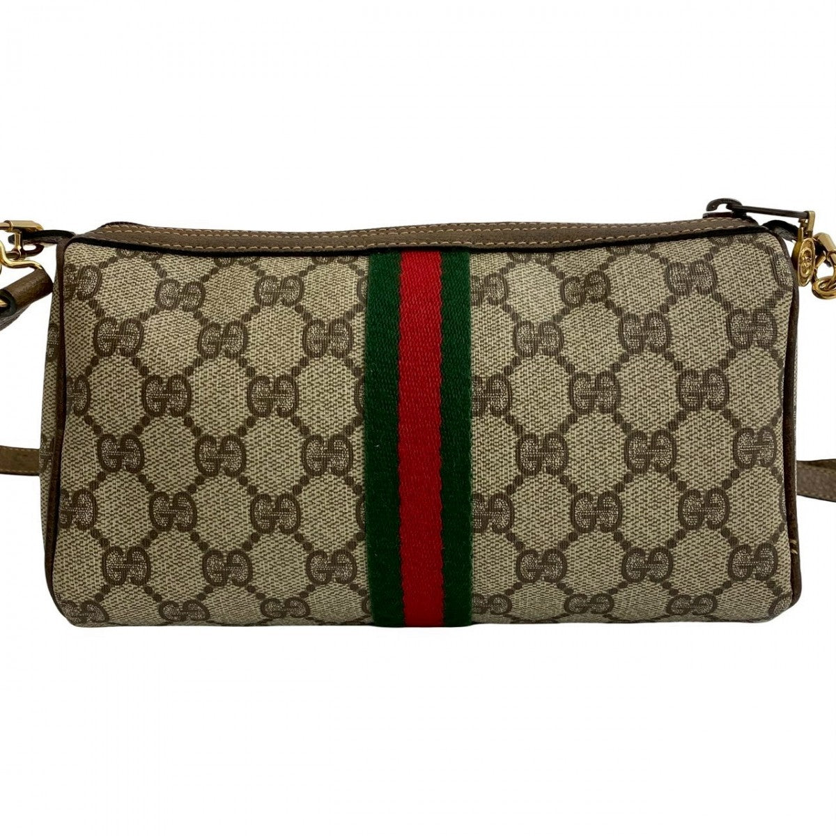 GUCCI Shoulder Bag leather Brown Sherry line