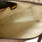 GUCCI Handbag Leather, PVC Brown GG logo Metal Women Used Authentic