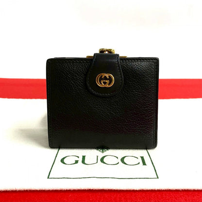 GUCCI Bifold Wallet leather black