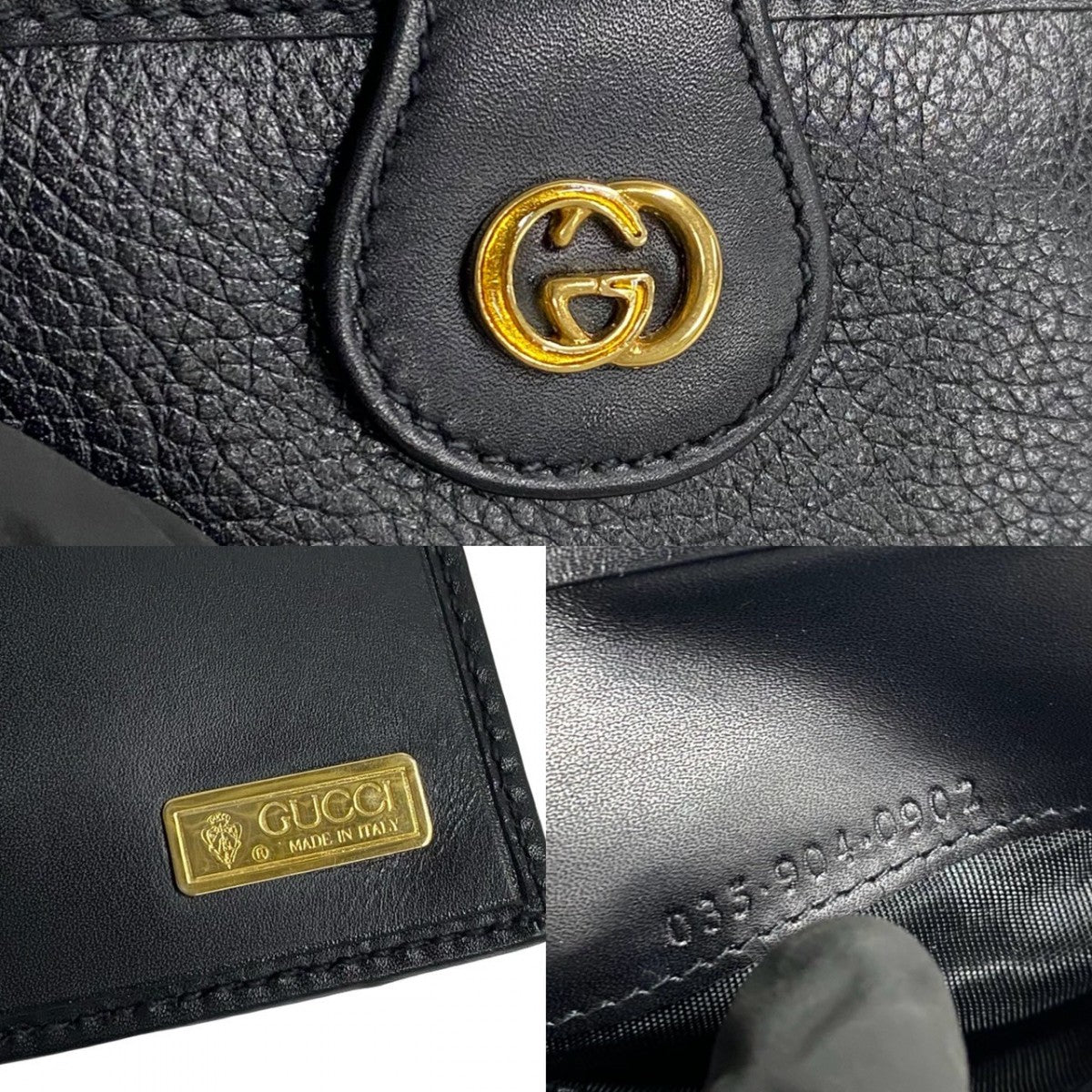 GUCCI Bifold Wallet leather black