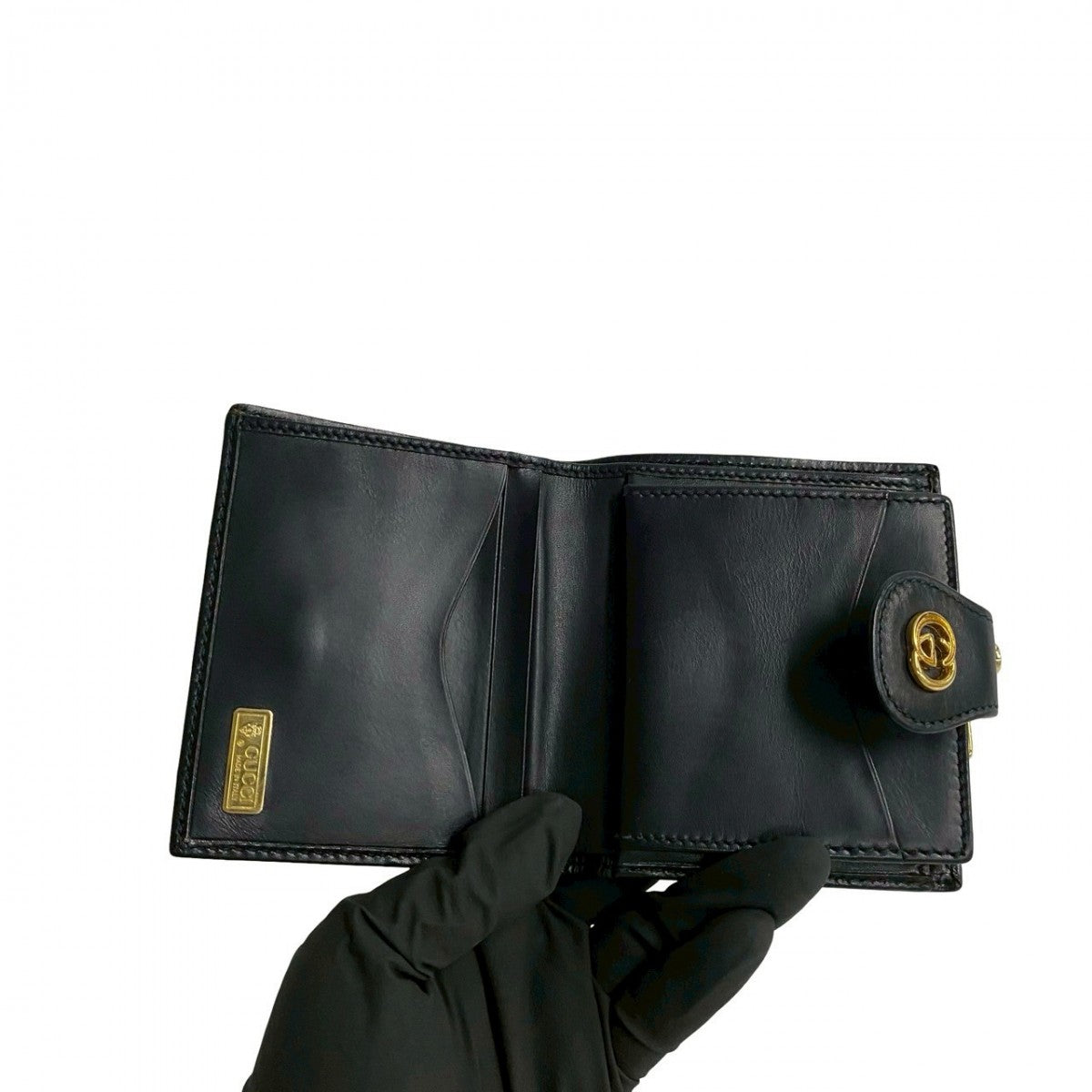 GUCCI Bifold Wallet leather black
