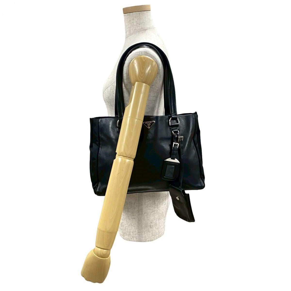 PRADA Tote Bag leather black