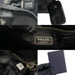 PRADA Tote Bag leather black