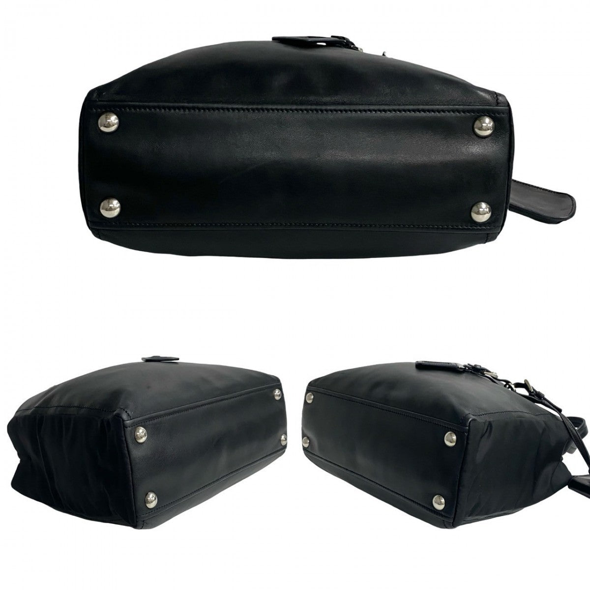 PRADA Tote Bag leather black