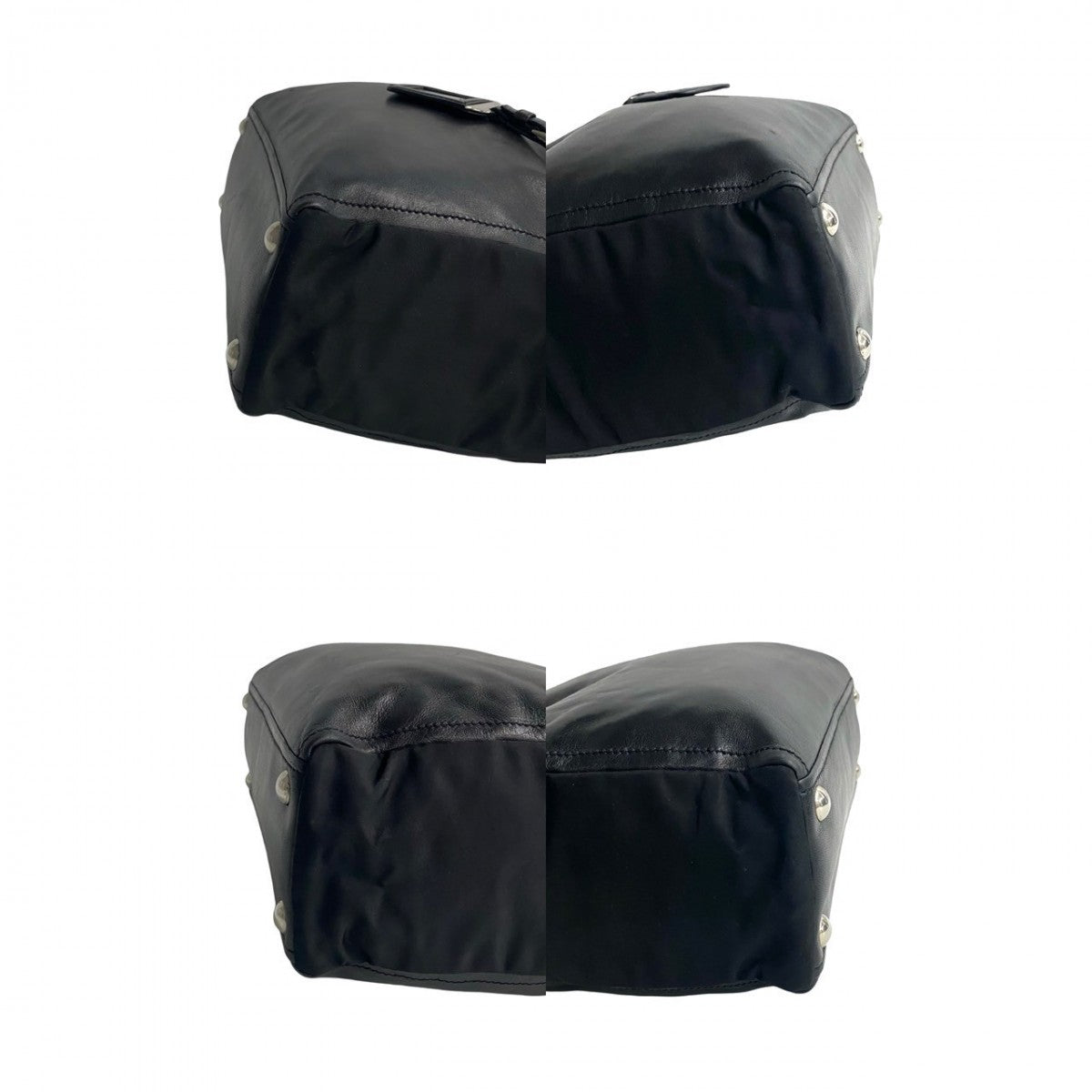 PRADA Tote Bag leather black