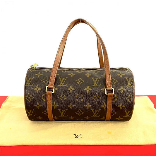 LOUIS VUITTON Handbag M51366 leather Brown Old and old Monogram Papillon26 Women Used Authentic