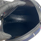 BURBERRY Shoulder Bag Leather, Canvas Navy Shadow Horse logo Metal Nova Check Women Used Authentic