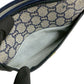 GUCCI Shoulder Bag Leather, PVC Navy Gucci Plus logoMetal Women Used Authentic