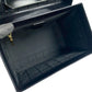 CELINE Handbag leather black logo carriage Metal Women Used Authentic