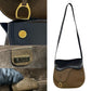 GUCCI Shoulder Bag leather black saddle