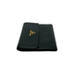 PRADA Tri-fold wallet leather black PRADA logo Metal mens Used Authentic