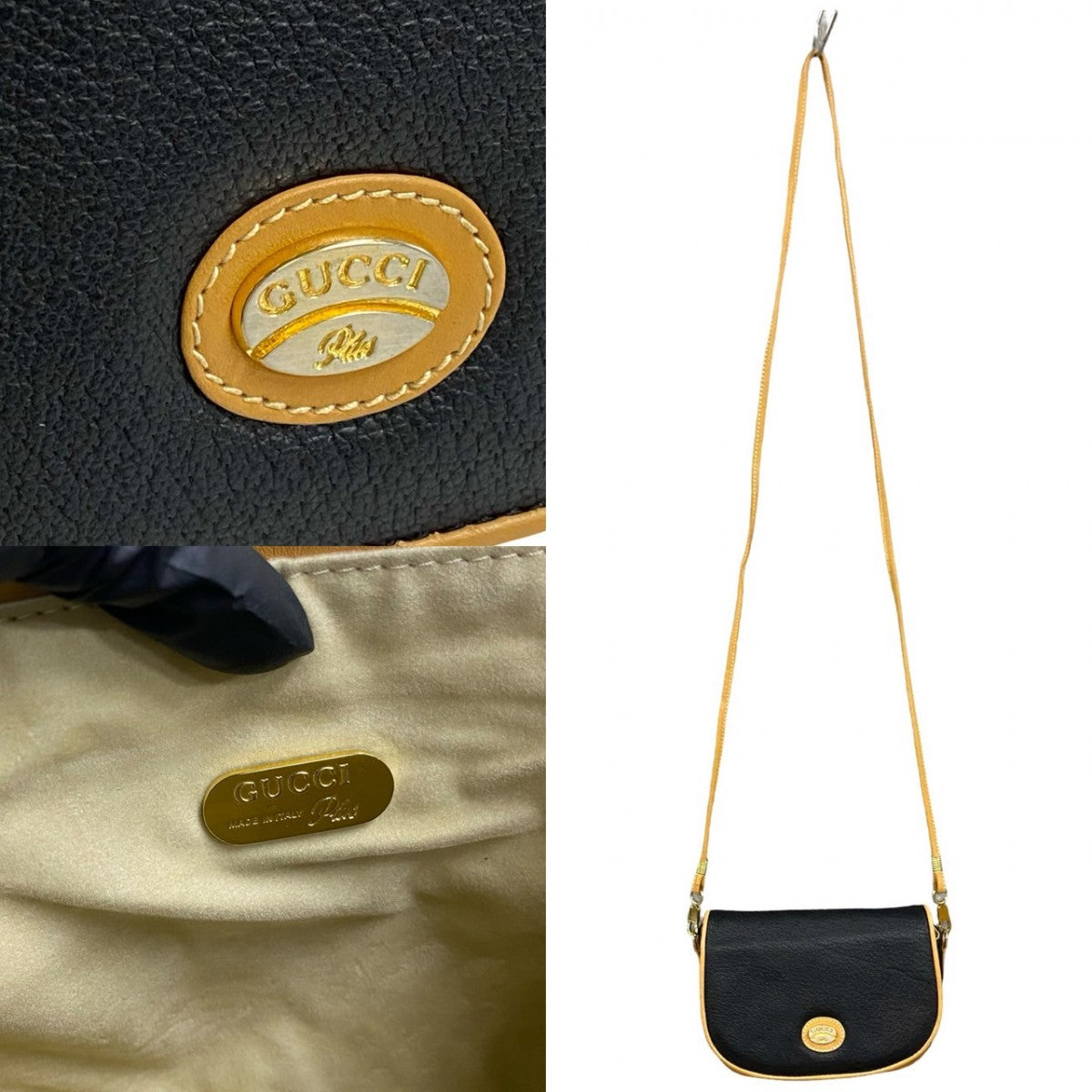 GUCCI Shoulder Bag leather black