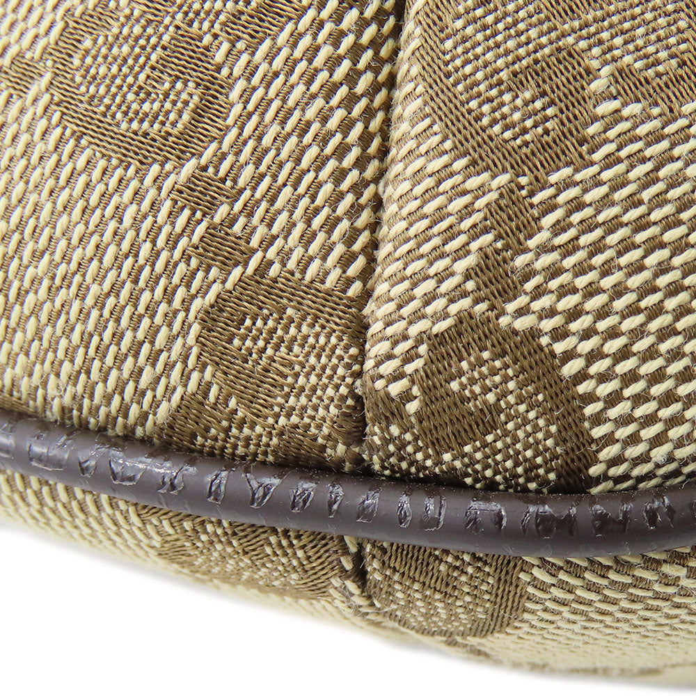 GUCCI Shoulder Bag 181092 GG canvas, leather beige Women Used Authentic