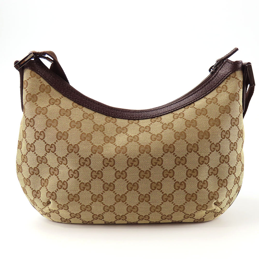 GUCCI Shoulder Bag 181092 GG canvas, leather beige Women Used Authentic