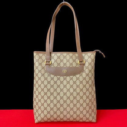 GUCCI Tote Bag leather Brown