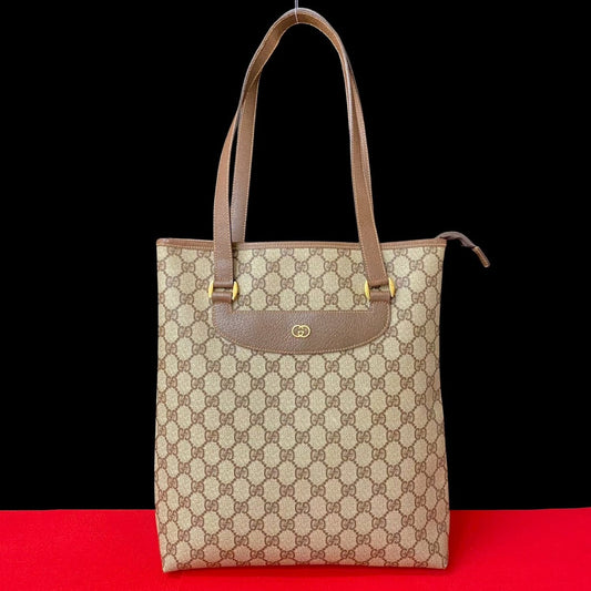 GUCCI Tote Bag leather Brown