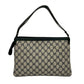 GUCCI Shoulder Bag Leather, PVC Navy GG logo Metal Sherry line Women Used Authentic