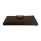 GUCCI Long Wallet Purse leather Brown GG logo Metal Women Used Authentic