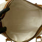 CELINE Handbag Leather, PVC white Macadam Blason Triomphe Pattern Women Used Authentic