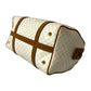 CELINE Handbag Leather, PVC white Macadam Blason Triomphe Pattern Women Used Authentic
