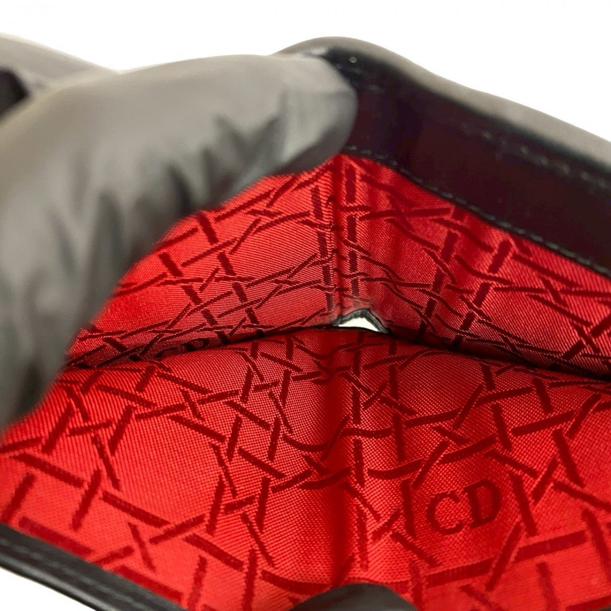 Dior Tri-fold wallet leather black