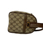 GUCCI Shoulder Bag Leather, PVC Brown GG logo Metal Women Used Authentic