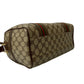 GUCCI Shoulder Bag Leather, PVC Brown GG logo Metal Women Used Authentic