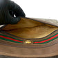 GUCCI Shoulder Bag Leather, PVC Brown GG logo Metal Sherry line Women Used Authentic