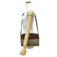 GUCCI Shoulder Bag Leather, PVC Brown GG logo Metal Sherry line Women Used Authentic