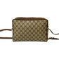 GUCCI Shoulder Bag Leather, PVC Brown GG logo Metal Sherry line Women Used Authentic