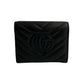 GUCCI Tri-fold wallet leather black GG Marmont Women Used Authentic