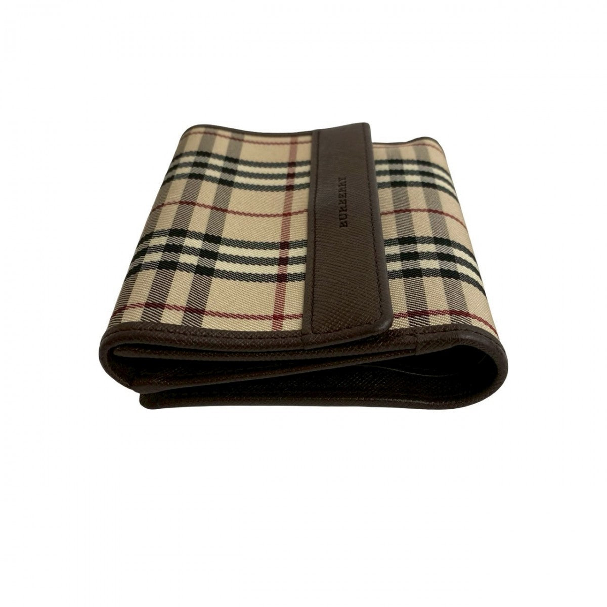 BURBERRY Tri-fold wallet leather Brown
